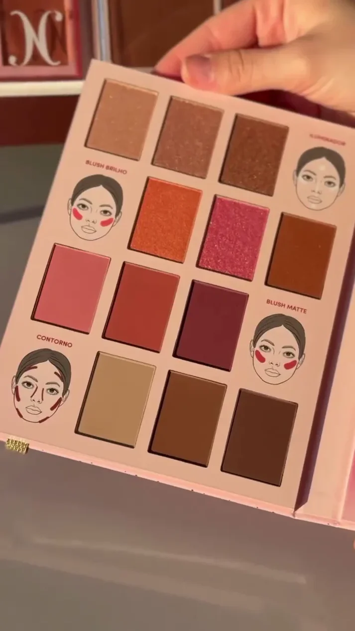 Ultimate Multi-Purpose Face Palette: Shimmering Highlighters, Vibrant Blushes